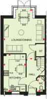 Ground floor floorplan of our Woodcote home