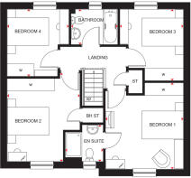 first floor plan of Balloch 4 bedroom detached home