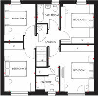 First floor plan of Kinghorn house type