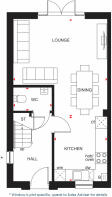 Ground floor plan of Stewarton townhouse