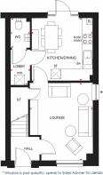 Ground floor plan of 3 bedroom Durris