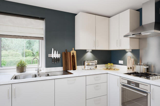 kitchen in four bedroom home