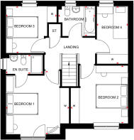 First floor plan of Traigh house type