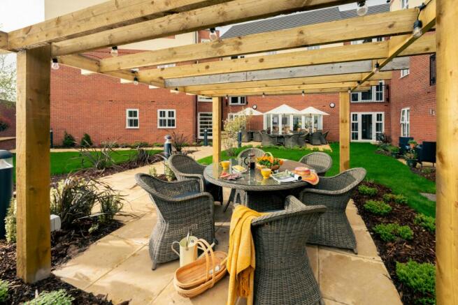Priory Place, Studley - Communal Patio  