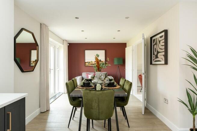 Large open plan kitchen/dining area is the hub of this family home