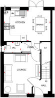 ground floor plan, ellerton, 3 bed home