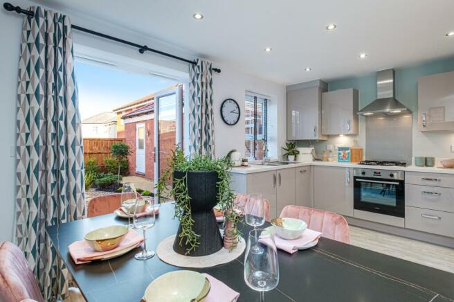 Interior view of the kitchen & dining space in our Ellerton home