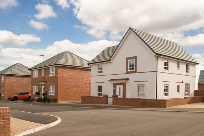 Outside view of the Alderney four bedroom detached home