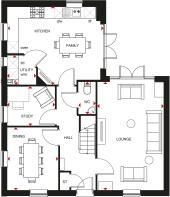 Ground floor plan of our Alfreton 4 bed home