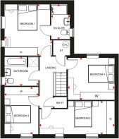 First floor plan of our 4 bed Alfreton home