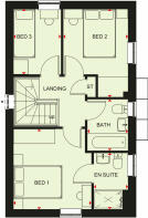 First floor plan of our 3 bed Moresby home