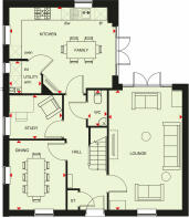 Ground floor plan of our 4 bed Alfreton home