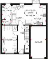 Ground floor plan of our Ashburton home