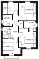 First floor plan of our 4 bed Kingsley home