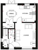 Ground floor plan of our 3 bed Collaton home