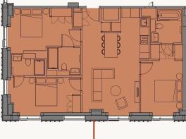 Vita Living Circle Square - Floorplan - 3-Bed (816