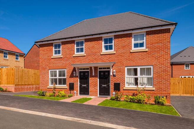 semi detached orange brick Archford houses