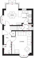 Hertford ground floor plan Sawbridge Park H620001