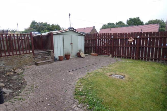 Rear paved garden