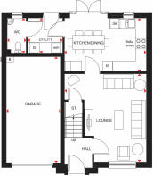 Ground floor plan of 4 bedroom Corgarff