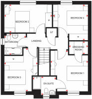 First floor plan of 4 bedroom Corgarff