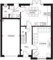 Ground floor plan of 4 bedroom Inveraray