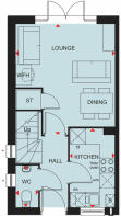 Ground floor floorplan of The Wilford