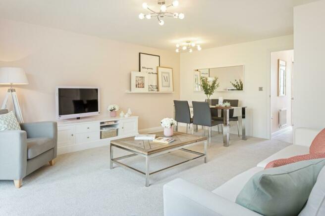 Lounge/dining area in the Wilford 2 bedroom home