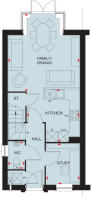 The ground floor floorplan of The Greenwood