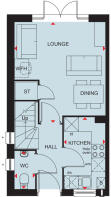 Ground floor floorplan of The Wilford