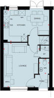 The ground floor floorplan of The Archford