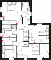 First floor plan of our 4 bed Alfreton home