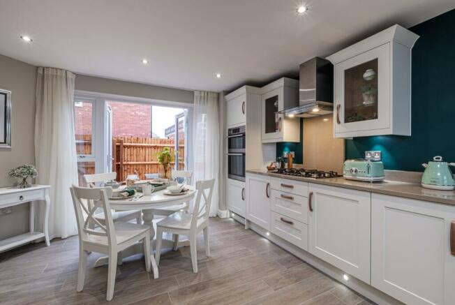 Interior view of the kitchen & dining in our 4 bed Alnmouth