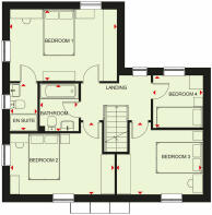 First floor plan of our 4 bed Alderney home