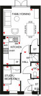 Ground floor plan of our 4 bed Kingsville home