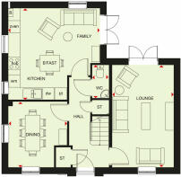 Ground floor plan of our 4 bed Alderney home