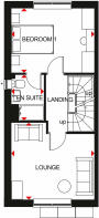 First floor plan of our 4 bed Kingsville home