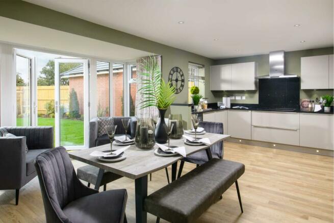 View of the kitchen-diner in the four bedroom Holden