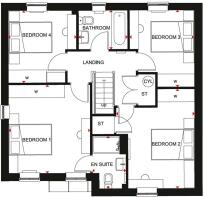 Typical Radleigh style 4 bedroom home first floor plan