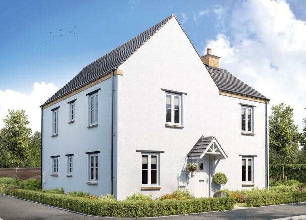 Exterior CGI view of our 4 bed Alderney home in render finish