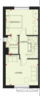 First floor plan of our 3 bed Kingsville home