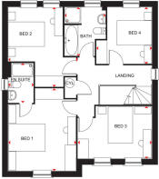 Holden first floor plan - 4 bedroom detached home