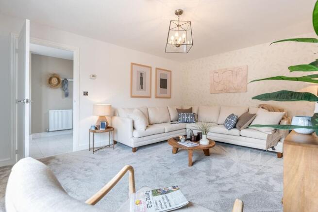 Plenty of space for an L-shaped sofa or two sofas