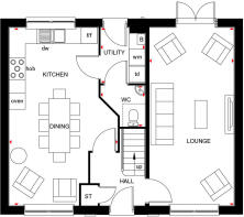 Thornton ground floor plan at Forest Grove