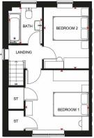 Roseberry first floor plan at Pentref Llewelyn