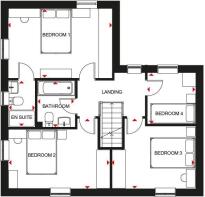 Alderney first floor plan at Parc Fferm Wen