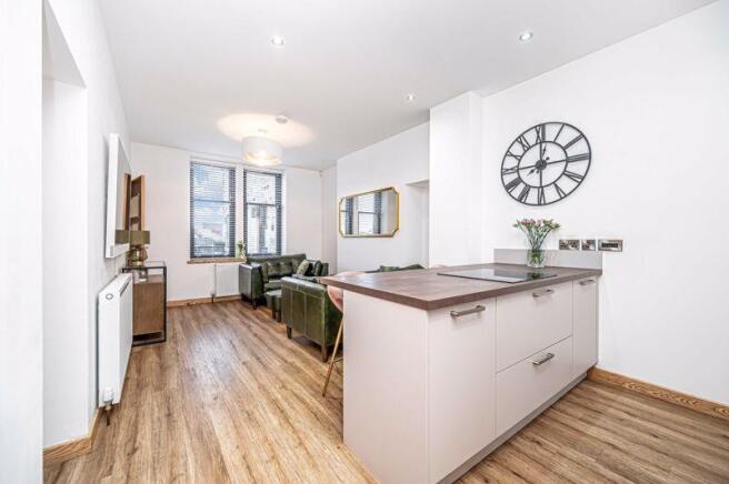 Lounge with open plan Kitchen