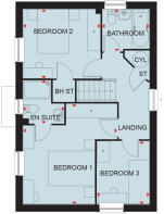 First floor floorplan of The Hadley