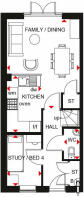 Ground floor plan of our 4 bed Kingsville home