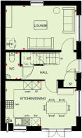 Ground floor plan of our 3 bed Ennerdale home